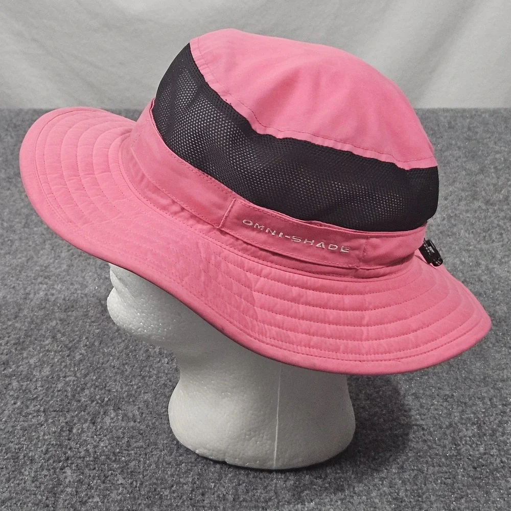 Columbia Youth Booney Hat Youth Pink Omni Shade Mesh Wide Brim Outdoor Hiking